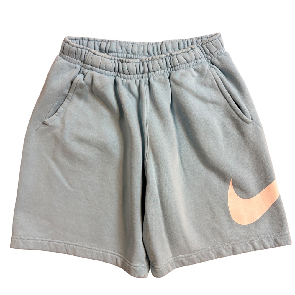 Nike Sportswear Club Fleece Explosive Shorts Men's M Light Blue Big Swoosh